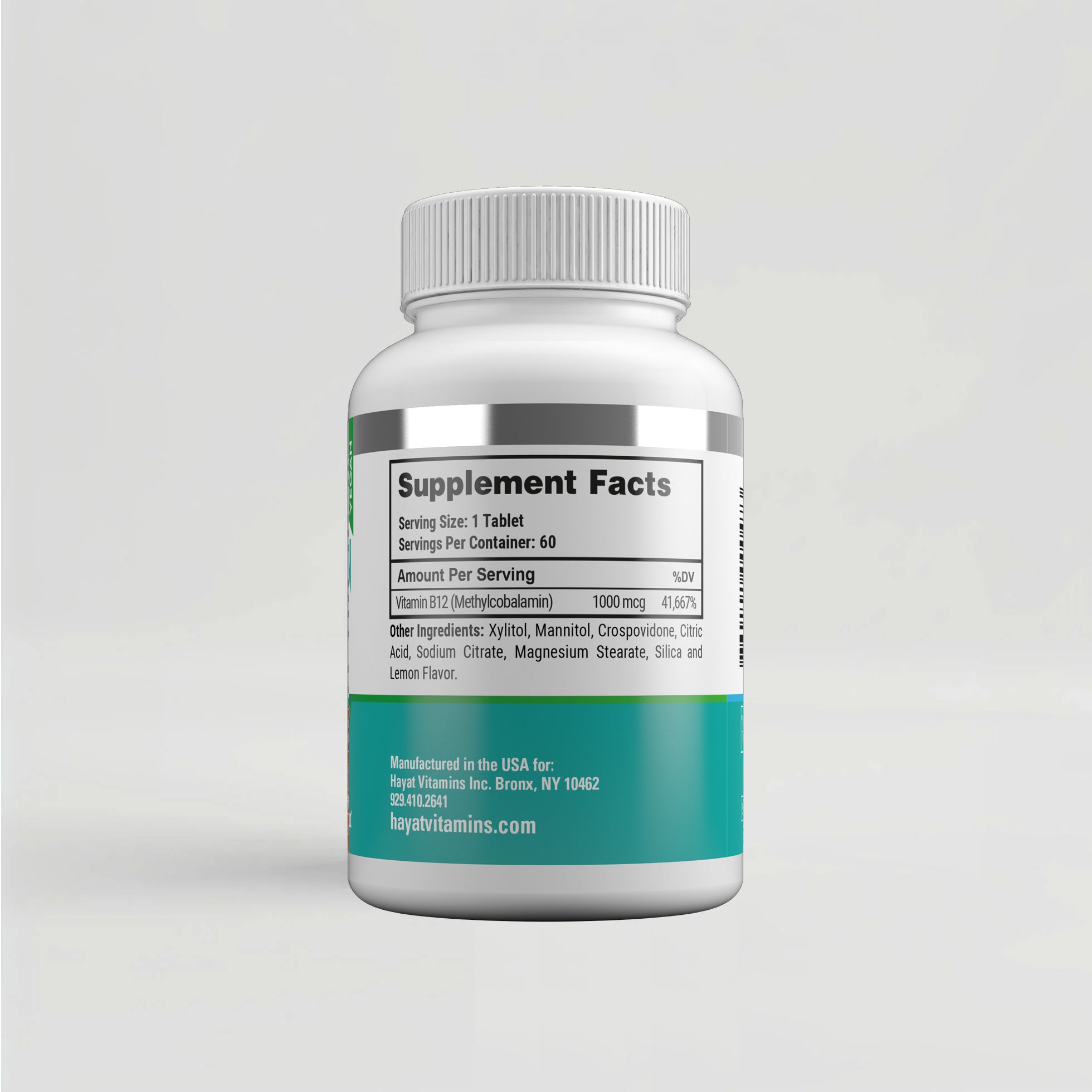 Hayat Vitamins Halal-Certified Vegan Vitamin B12 1000 MCG, Fast Dissolve