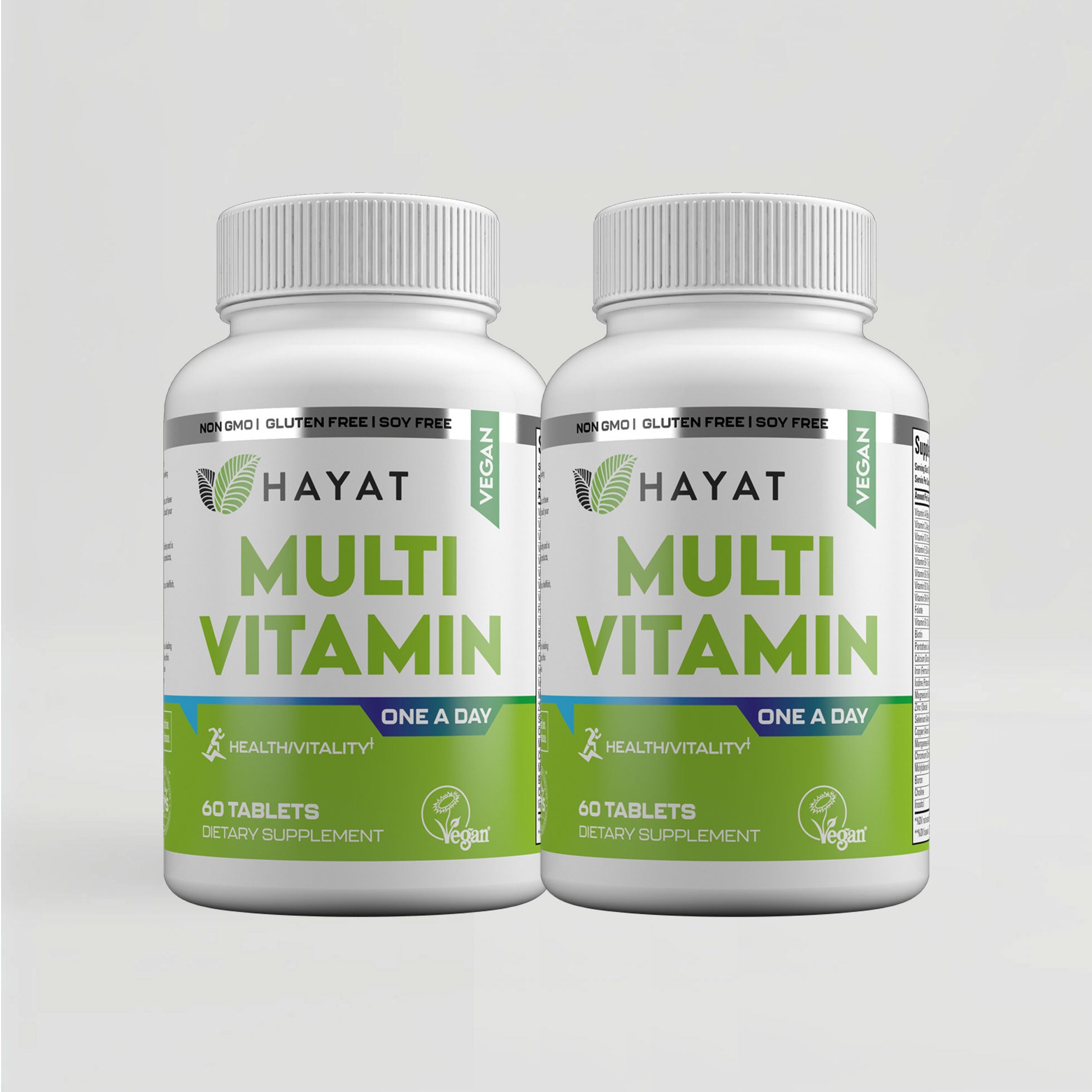 Hayat Vitamins Halal-Certified Vegan Multivitamin & Mineral Supplement (Pack of 2)