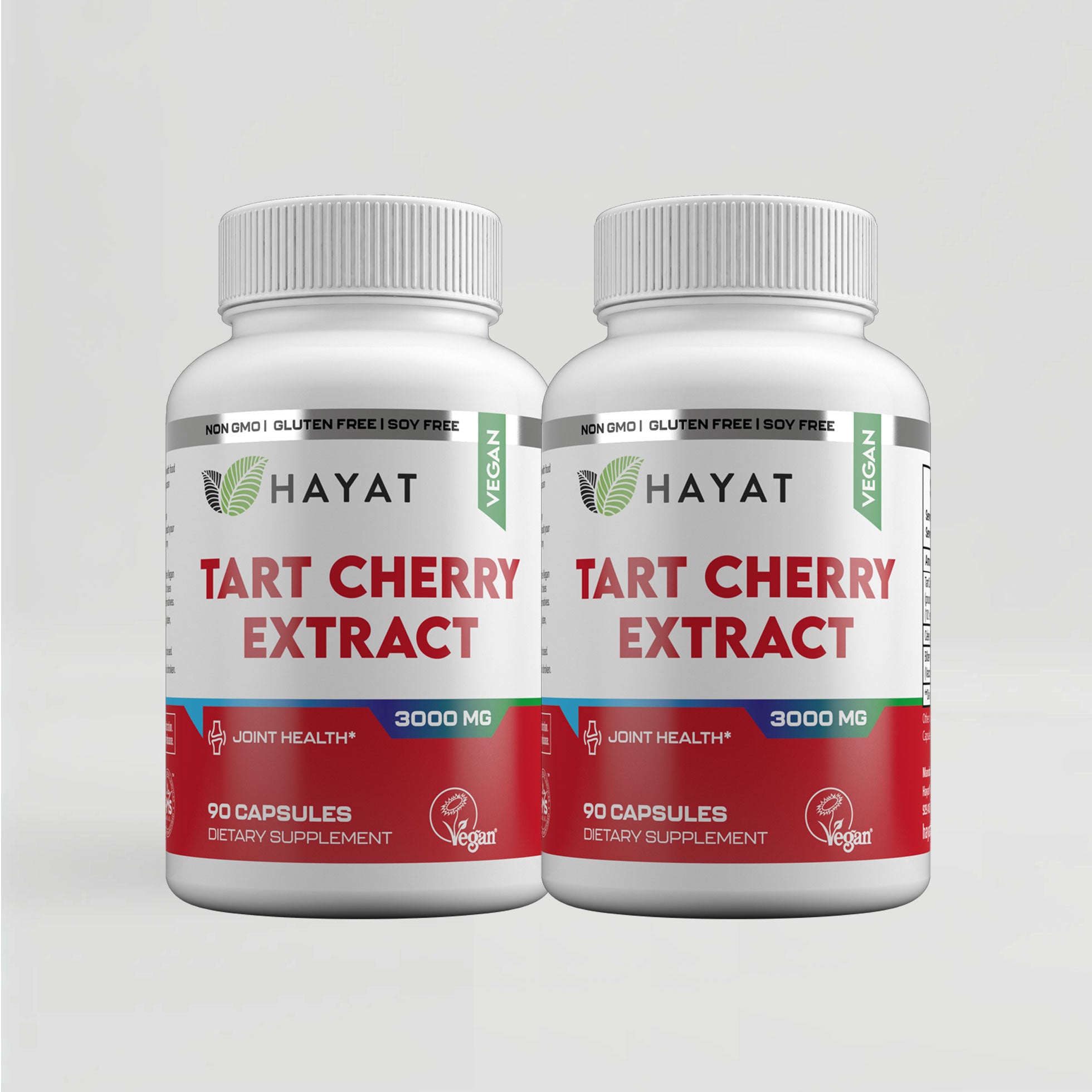 Hayat Vitamins Halal-Certified Vegan Tart Cherry Extract 3000 MG (Pack of 2)